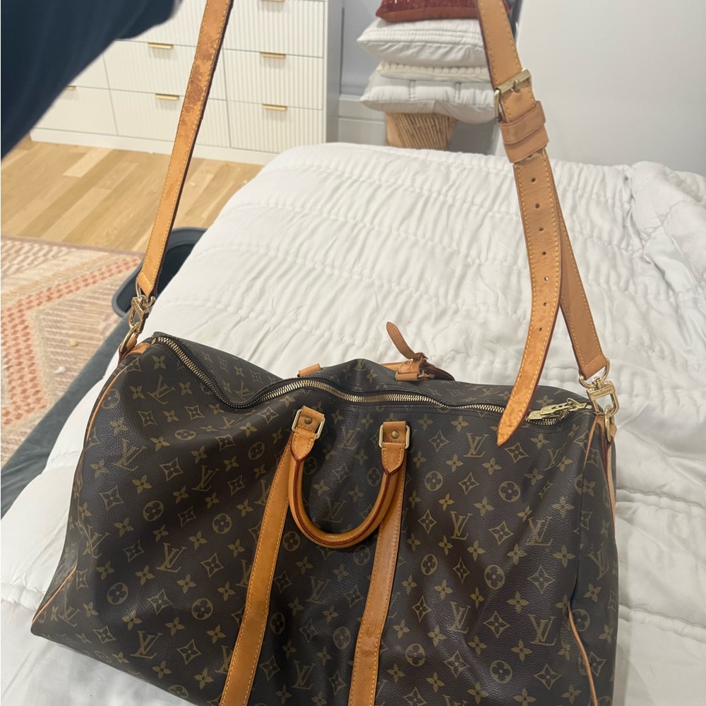 Luxury Brown Monogram Travel Bag - Picture 6 of 6